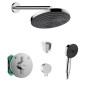 SANITINO - Set de douche avec mitigeur et corps encastré hansgrohe, accessoires kielle, chrome SANI21HHK000 SANITINO - Set de douche avec mitigeur et corps encastré hansgrohe, accessoires kielle, chrome SANI21HHK000