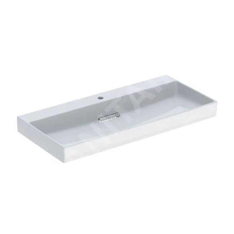 Geberit ONE - Lavabo 1050x480x142 mm, trop-plein caché, avec trou pour robinetterie, sortie horizontale, KeraTect, blanc Geberit ONE - Lavabo 1050x480x142 mm, trop-plein caché, avec trou pour robinetterie, sortie horizontale, KeraTect, blanc