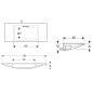 Geberit ONE - Lavabo 1200x400x130 mm, sans trop-plein, sans trou pour robinetterie, sortie horizontale, KeraTect, blanc Geberit ONE - Lavabo 1200x400x130 mm, sans trop-plein, sans trou pour robinetterie, sortie horizontale, KeraTect, blanc
