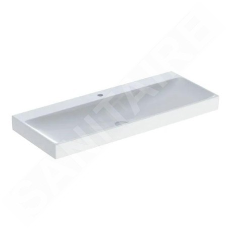 Geberit ONE - Lavabo 1200x480x140 mm, sans trop-plein, avec trou pour robinetterie, KeraTect, blanc 505.020.01.5