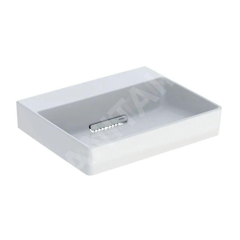 Geberit ONE - Lavabo 500x410x142 mm, trop-plein caché, sans trou pour robinetterie, sortie horizontale, KeraTect, blanc Geberit ONE - Lavabo 500x410x142 mm, trop-plein caché, sans trou pour robinetterie, sortie horizontale, KeraTect, blanc