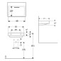 Geberit ONE - Lavabo 500x410x142 mm, trop-plein caché, sans trou pour robinetterie, sortie horizontale, KeraTect, blanc Geberit ONE - Lavabo 500x410x142 mm, trop-plein caché, sans trou pour robinetterie, sortie horizontale, KeraTect, blanc