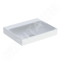 Geberit ONE - Lavabo 600x480x140 mm, sans trop-plein, sans trou pour robinetterie, KeraTect, blanc 505.021.01.1