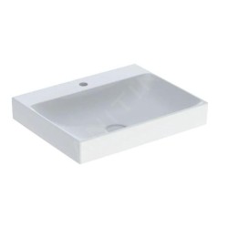 Geberit ONE - Lavabo 600x480x140 mm, sans trop-plein, avec trou pour robinetterie, KeraTect, blanc 505.020.01.1