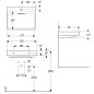 Geberit ONE - Lavabo 600x480x142 mm, trop-plein caché, avec trou pour robinetterie, sortie horizontale, KeraTect, blanc