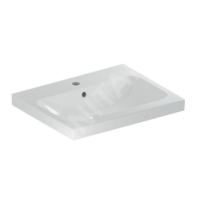 Geberit iCon - Lavabo 600x480x160 mm, avec trop-plein, avec trou pour robinetterie, KeraTect, blanc 501.834.00.2 Geberit iCon - Lavabo 600x480x160 mm, avec trop-plein, avec trou pour robinetterie, KeraTect, blanc 501.834.00.2