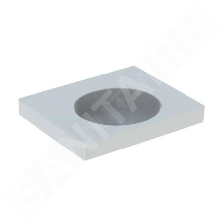 Geberit Preciosa II - Lavabo 600x500x165 mm, sans trop-plein, sans trou pour robinetterie, blanc 123261000