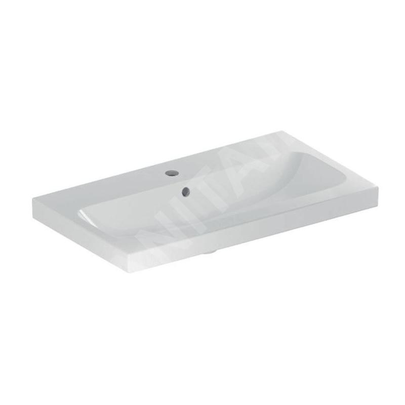 Geberit iCon - Lavabo 750x420x170 mm, avec trop-plein, avec trou pour robinetterie, blanc 501.842.00.1 Geberit iCon - Lavabo 750x420x170 mm, avec trop-plein, avec trou pour robinetterie, blanc 501.842.00.1