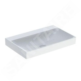 Geberit ONE - Lavabo 750x480x140 mm, sans trop-plein, sans trou pour robinetterie, KeraTect, blanc 505.021.01.2
