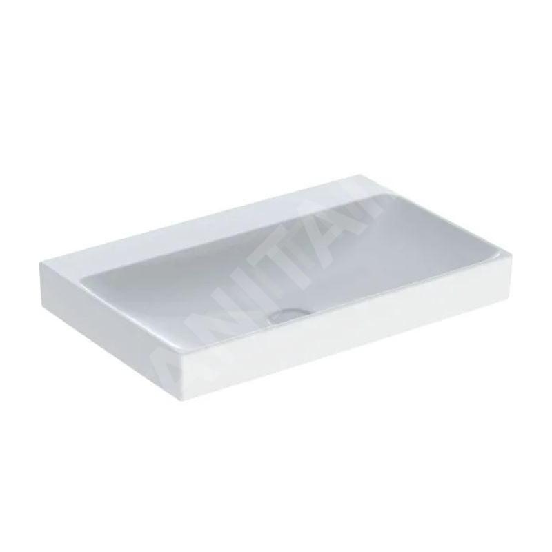 Geberit ONE - Lavabo 750x480x140 mm, sans trop-plein, sans trou pour robinetterie, KeraTect, blanc 505.021.01.2 Geberit ONE - Lavabo 750x480x140 mm, sans trop-plein, sans trou pour robinetterie, KeraTect, blanc 505.021.01.2