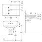 Geberit iCon - Lavabo 750x480x160 mm, avec trop-plein, avec trou pour robinetterie, blanc 501.839.00.1 Geberit iCon - Lavabo 750x480x160 mm, avec trop-plein, avec trou pour robinetterie, blanc 501.839.00.1