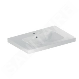 Geberit iCon - Lavabo 750x480x160 mm, avec trop-plein, avec trou pour robinetterie, KeraTect, blanc 501.839.00.2