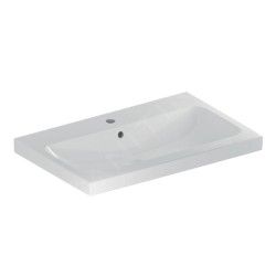Geberit iCon - Lavabo 750x480x160 mm, avec trop-plein, avec trou pour robinetterie, KeraTect, blanc 501.835.00.2