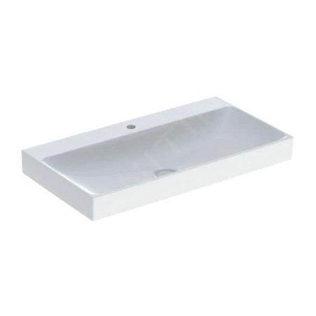 Geberit ONE - Lavabo 900x480x140 mm, sans trop-plein, avec trou pour robinetterie, KeraTect, blanc 505.020.01.3