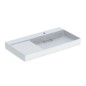 Geberit ONE - Lavabo 900x480x142 mm, trop-plein caché, avec trou pour robinetterie, sortie horizontale, KeraTect, blanc