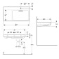 Geberit ONE - Lavabo 900x480x142 mm, trop-plein caché, avec trou pour robinetterie, sortie horizontale, KeraTect, blanc