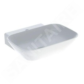 Geberit ONE - Lavabo à poser 500x425x140 mm, sans trop-plein, avec trou pour robinetterie, KeraTect, blanc 505.041.01.6