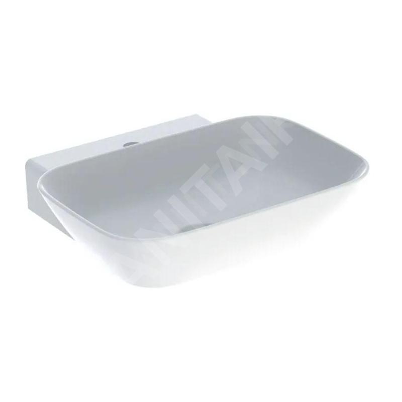 Geberit ONE - Lavabo à poser 500x425x140 mm, sans trop-plein, avec trou pour robinetterie, KeraTect, blanc 505.041.01.6 Geberit ONE - Lavabo à poser 500x425x140 mm, sans trop-plein, avec trou pour robinetterie, KeraTect, blanc 505.041.01.6