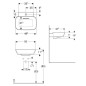 Geberit ONE - Lavabo à poser 500x425x154 mm, trop-plein caché, avec trou pour robinetterie, sortie horizontale, KeraTect, blanc Geberit ONE - Lavabo à poser 500x425x154 mm, trop-plein caché, avec trou pour robinetterie, sortie horizontale, KeraTect, blanc