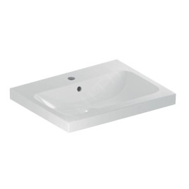 Geberit iCon - Lavabo à poser 600x480x160 mm, avec trop-plein, avec trou pour robinetterie, blanc 501.847.00.1