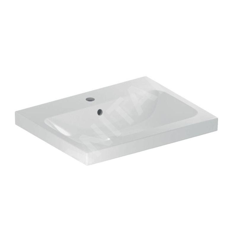 Geberit iCon - Lavabo à poser 600x480x160 mm, avec trop-plein, avec trou pour robinetterie, blanc 501.847.00.1 Geberit iCon - Lavabo à poser 600x480x160 mm, avec trop-plein, avec trou pour robinetterie, blanc 501.847.00.1