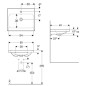 Geberit iCon - Lavabo à poser 600x480x160 mm, avec trop-plein, avec trou pour robinetterie, blanc 501.847.00.1 Geberit iCon - Lavabo à poser 600x480x160 mm, avec trop-plein, avec trou pour robinetterie, blanc 501.847.00.1