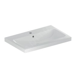 Geberit iCon - Lavabo à poser 750x480x160 mm, avec trop-plein, avec trou pour robinetterie, blanc 501.848.00.1