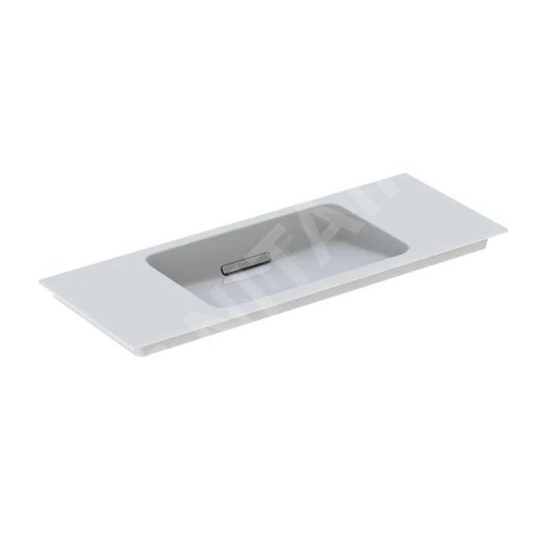 Geberit ONE - Meuble-lavabo 1050x400x130 mm, trop-plein caché, sans trou pour robinetterie, sortie horizontale, KeraTect, blanc Geberit ONE - Meuble-lavabo 1050x400x130 mm, trop-plein caché, sans trou pour robinetterie, sortie horizontale, KeraTect, blanc