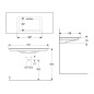 Geberit ONE - Meuble-lavabo 1050x480x130 mm, trop-plein caché, sans trou pour robinetterie, sortie horizontale, KeraTect, blanc Geberit ONE - Meuble-lavabo 1050x480x130 mm, trop-plein caché, sans trou pour robinetterie, sortie horizontale, KeraTect, blanc