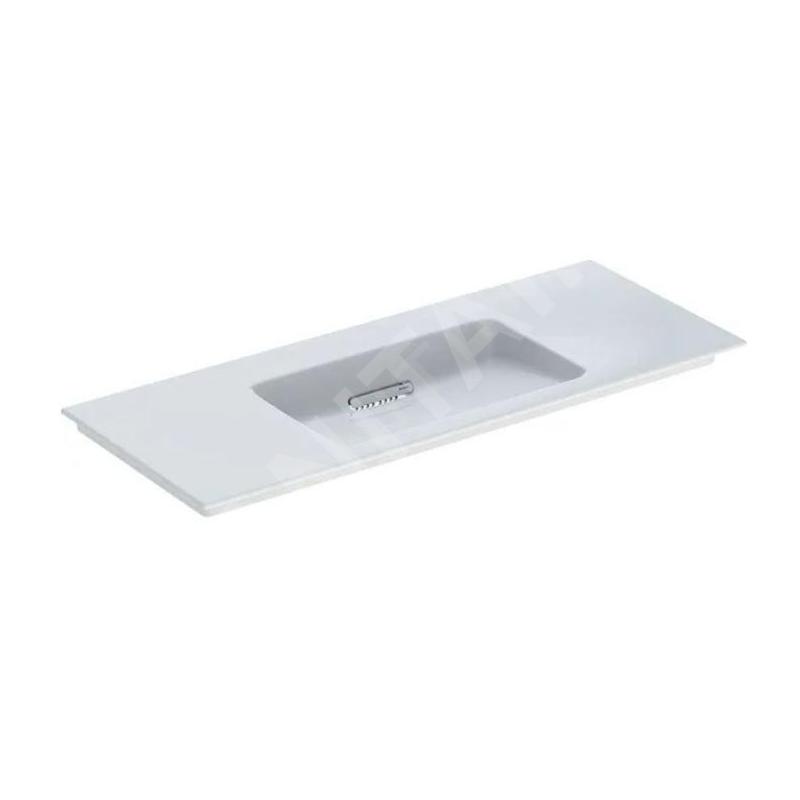 Geberit ONE - Meuble-lavabo 1200x480x130 mm, trop-plein caché, sans trou pour robinetterie, sortie horizontale, KeraTect, blanc Geberit ONE - Meuble-lavabo 1200x480x130 mm, trop-plein caché, sans trou pour robinetterie, sortie horizontale, KeraTect, blanc