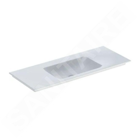 Geberit ONE - Meuble-lavabo 1200x480x140 mm, sans trop-plein, sans trou pour robinetterie, KeraTect, blanc 505.011.01.5