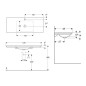 Geberit ONE - Meuble-lavabo 1200x480x140 mm, sans trop-plein, avec trou pour robinetterie, KeraTect, blanc 505.010.01.5 Geberit ONE - Meuble-lavabo 1200x480x140 mm, sans trop-plein, avec trou pour robinetterie, KeraTect, blanc 505.010.01.5