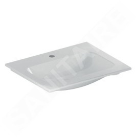 Geberit iCon - Meuble-lavabo 600x480x130 mm, sans trop-plein, avec trou pour robinetterie, blanc 501.843.00.1