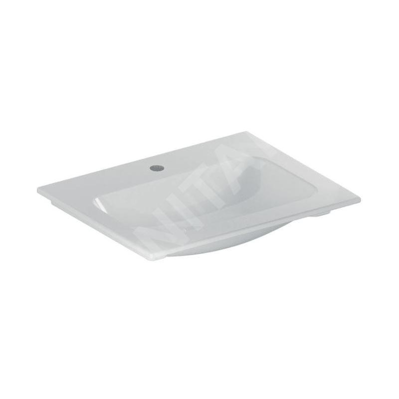 Geberit iCon - Meuble-lavabo 600x480x130 mm, sans trop-plein, avec trou pour robinetterie, blanc 501.843.00.1 Geberit iCon - Meuble-lavabo 600x480x130 mm, sans trop-plein, avec trou pour robinetterie, blanc 501.843.00.1