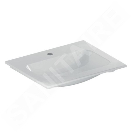 Geberit iCon - Meuble-lavabo 600x480x130 mm, sans trop-plein, avec trou pour robinetterie, blanc 501.843.00.1