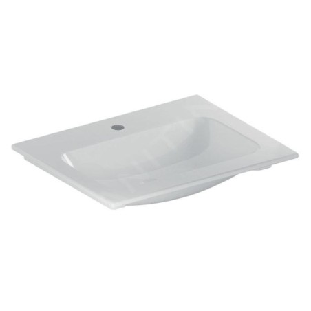Geberit iCon - Meuble-lavabo 600x480x130 mm, sans trop-plein, avec trou pour robinetterie, KeraTect, blanc 501.843.00.2