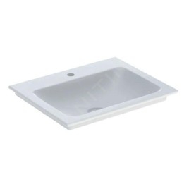 Geberit ONE - Meuble-lavabo 600x480x140 mm, sans trop-plein, avec trou pour robinetterie, KeraTect, blanc 505.010.01.1