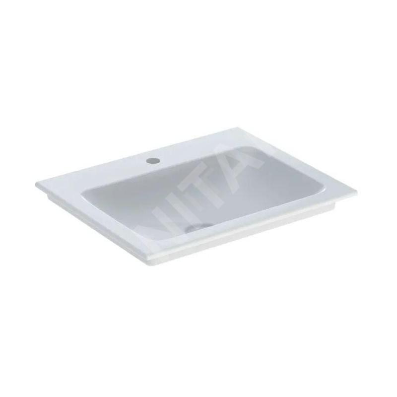 Geberit ONE - Meuble-lavabo 600x480x140 mm, sans trop-plein, avec trou pour robinetterie, KeraTect, blanc 505.010.01.1 Geberit ONE - Meuble-lavabo 600x480x140 mm, sans trop-plein, avec trou pour robinetterie, KeraTect, blanc 505.010.01.1