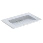 Geberit ONE - Meuble-lavabo 750x480x130 mm, trop-plein caché, sans trou pour robinetterie, sortie horizontale, KeraTect, blanc Geberit ONE - Meuble-lavabo 750x480x130 mm, trop-plein caché, sans trou pour robinetterie, sortie horizontale, KeraTect, blanc