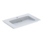 Geberit ONE - Meuble-lavabo 750x480x130 mm, trop-plein caché, avec trou pour robinetterie, sortie horizontale, KeraTect, blanc