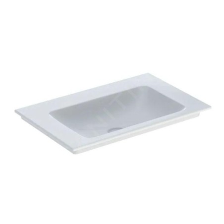 Geberit ONE - Meuble-lavabo 750x480x140 mm, sans trop-plein, sans trou pour robinetterie, KeraTect, blanc 505.011.01.2