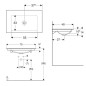 Geberit ONE - Meuble-lavabo 750x480x140 mm, sans trop-plein, sans trou pour robinetterie, KeraTect, blanc 505.011.01.2 Geberit ONE - Meuble-lavabo 750x480x140 mm, sans trop-plein, sans trou pour robinetterie, KeraTect, blanc 505.011.01.2