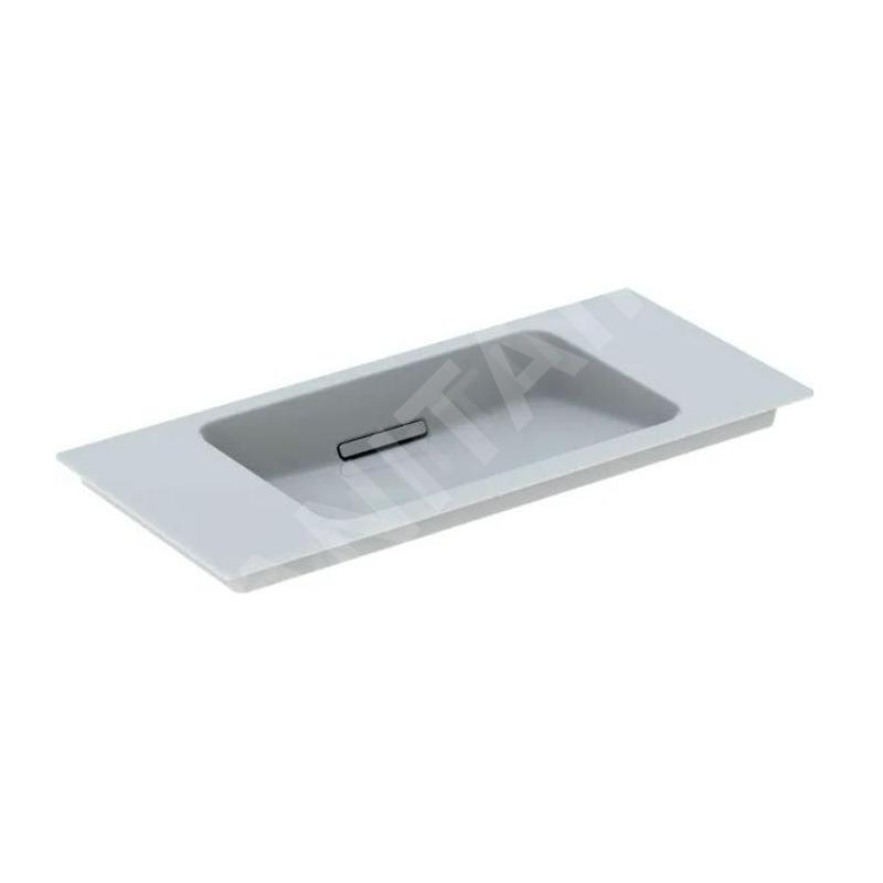 Geberit ONE - Meuble-lavabo 900x400x130 mm, trop-plein caché, sans trou pour robinetterie, sortie horizontale, KeraTect, blanc Geberit ONE - Meuble-lavabo 900x400x130 mm, trop-plein caché, sans trou pour robinetterie, sortie horizontale, KeraTect, blanc