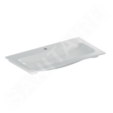 Geberit iCon - Meuble-lavabo 900x480x130 mm, sans trop-plein, avec trou pour robinetterie, blanc 501.845.00.1