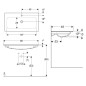 Geberit iCon - Meuble-lavabo 900x480x130 mm, sans trop-plein, avec trou pour robinetterie, blanc 501.845.00.1 Geberit iCon - Meuble-lavabo 900x480x130 mm, sans trop-plein, avec trou pour robinetterie, blanc 501.845.00.1