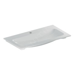 Geberit iCon - Meuble-lavabo 900x480x130 mm, sans trop-plein, avec trou pour robinetterie, KeraTect, blanc 501.845.00.2