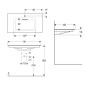 Geberit ONE - Meuble-lavabo 900x480x130 mm, trop-plein caché, avec trou pour robinetterie, sortie horizontale, KeraTect, blanc Geberit ONE - Meuble-lavabo 900x480x130 mm, trop-plein caché, avec trou pour robinetterie, sortie horizontale, KeraTect, blanc