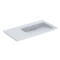 Geberit ONE - Meuble-lavabo 900x480x131 mm, trop-plein caché, sans trou pour robinetterie, sortie horizontale, KeraTect, blanc Geberit ONE - Meuble-lavabo 900x480x131 mm, trop-plein caché, sans trou pour robinetterie, sortie horizontale, KeraTect, blanc