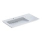 Geberit ONE - Meuble-lavabo 900x480x131 mm, trop-plein caché, avec trou pour robinetterie, sortie horizontale, KeraTect, blanc Geberit ONE - Meuble-lavabo 900x480x131 mm, trop-plein caché, avec trou pour robinetterie, sortie horizontale, KeraTect, blanc