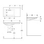 Geberit ONE - Meuble-lavabo 900x480x131 mm, trop-plein caché, avec trou pour robinetterie, sortie horizontale, KeraTect, blanc Geberit ONE - Meuble-lavabo 900x480x131 mm, trop-plein caché, avec trou pour robinetterie, sortie horizontale, KeraTect, blanc